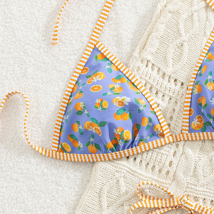 Damen Triangel-Bikini mit Häkeloberteil Drune
