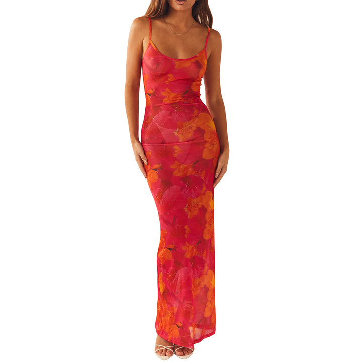 Damen Maxikleid mit floralem Muster Drune