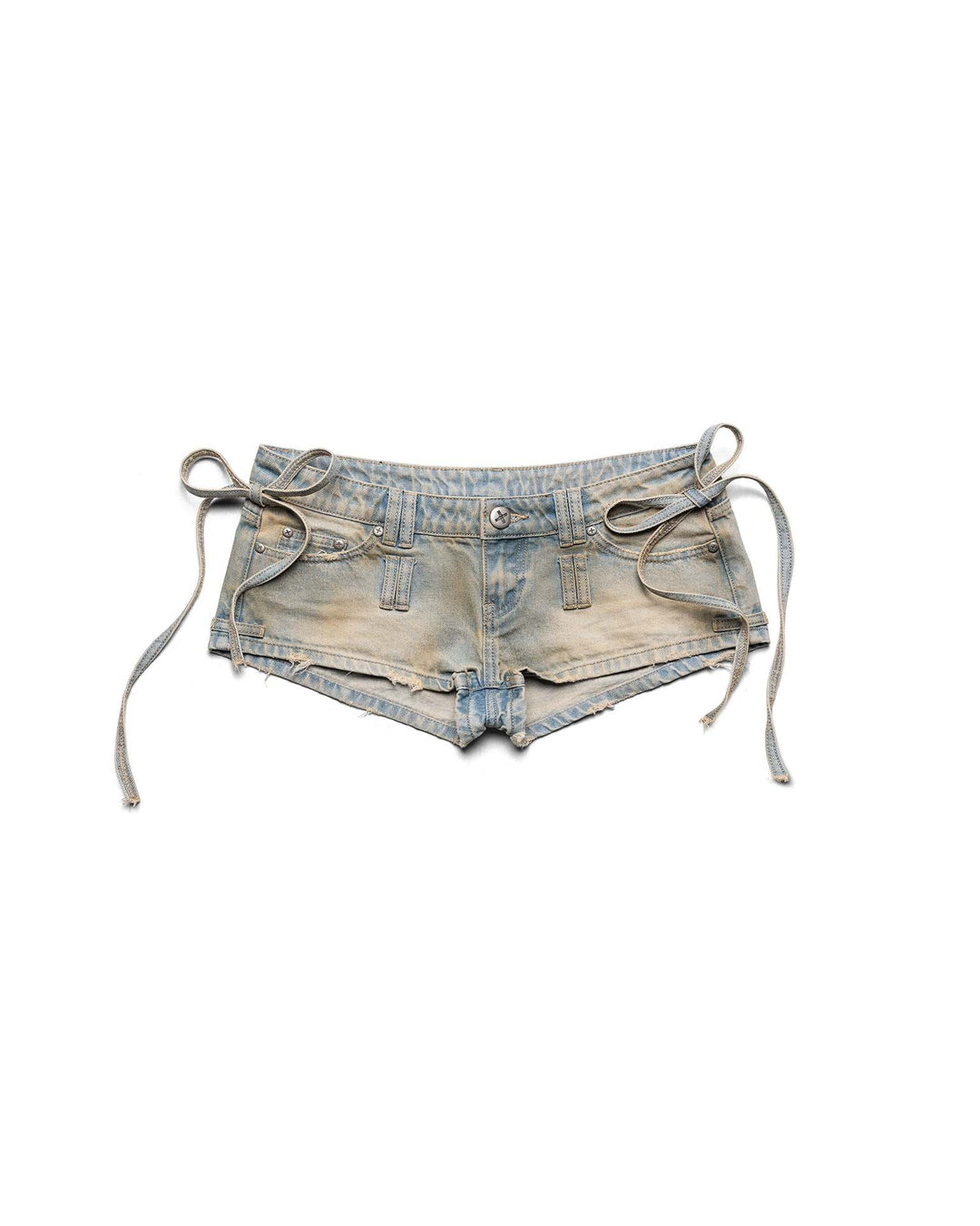 Damen Stylish Denim-Shorts mit verstellbarem Bund Drune
