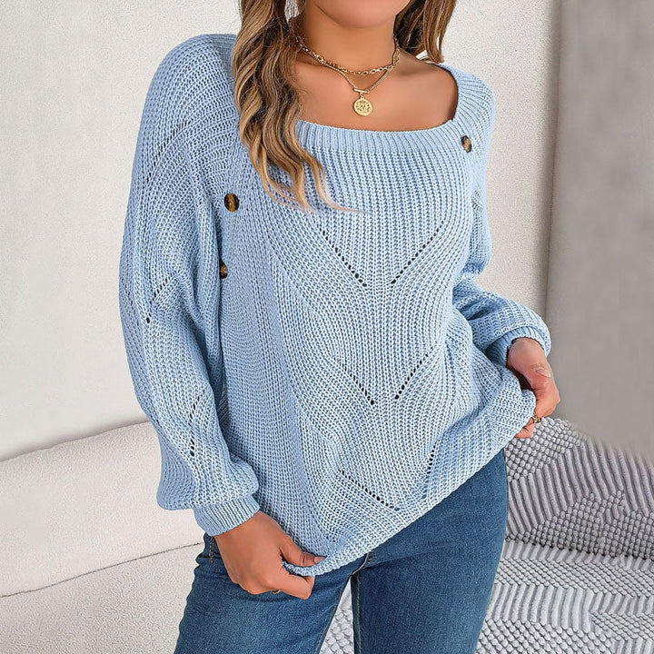 Drune | Klassischer Einfarbiger Strickpullover für Damen