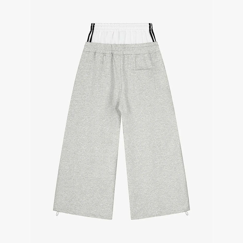 Damen Modische Sweathose mit weitem Schnitt und Sportstreifen Drune
