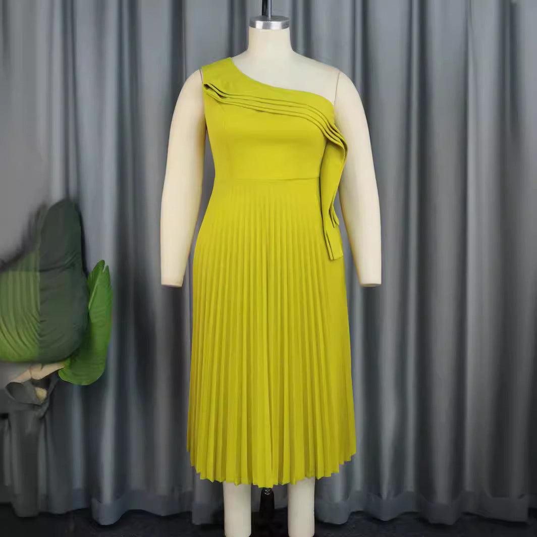 Damen Elegantes Wickelkleid mit asymmetrischem Rüschendesign Drune