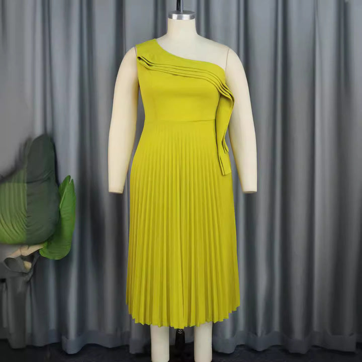 Damen Elegantes Wickelkleid mit asymmetrischem Rüschendesign Drune