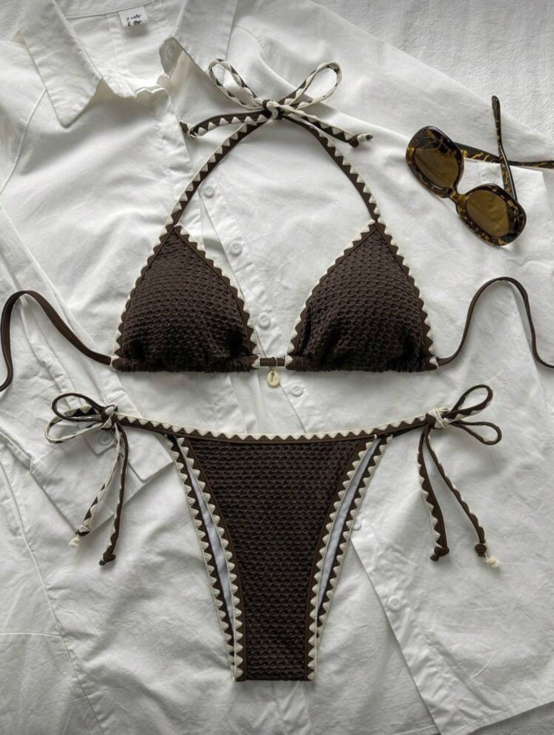 Damen Triangel-Bikini mit Volants Drune