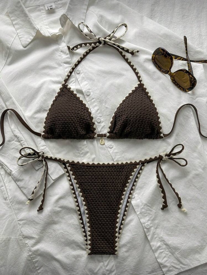 Damen Triangel-Bikini mit Volants Drune
