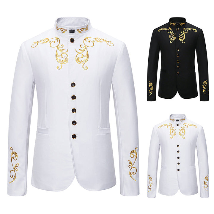 Herren modischer Blazer mit hochwertiger Stickerei Drune