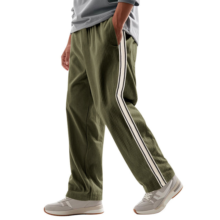 Herren Sportliche Freizeithose mit seitlichen Streifen Drune