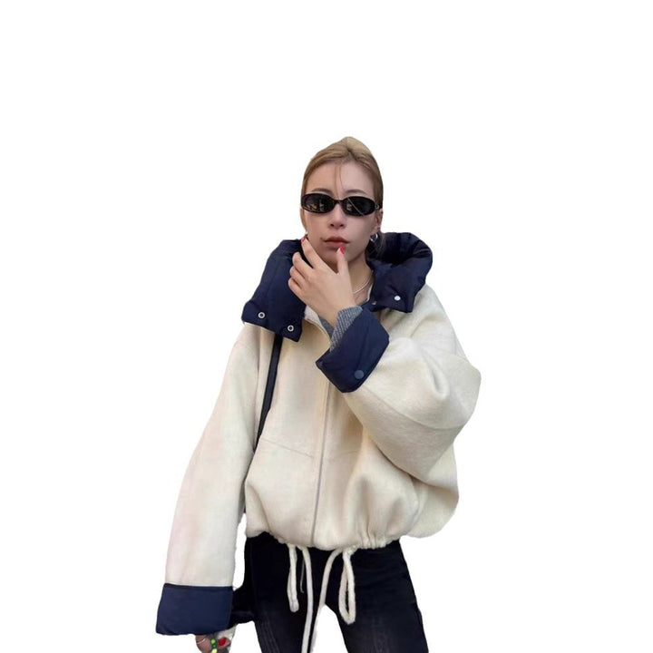Damen modische Übergangsjacke mit kuscheliger Innenseite und verstellbarem Saum Drune