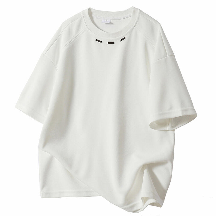 Damen Casual Oversized T-Shirt mit einzigartigem Stichdetail Drune