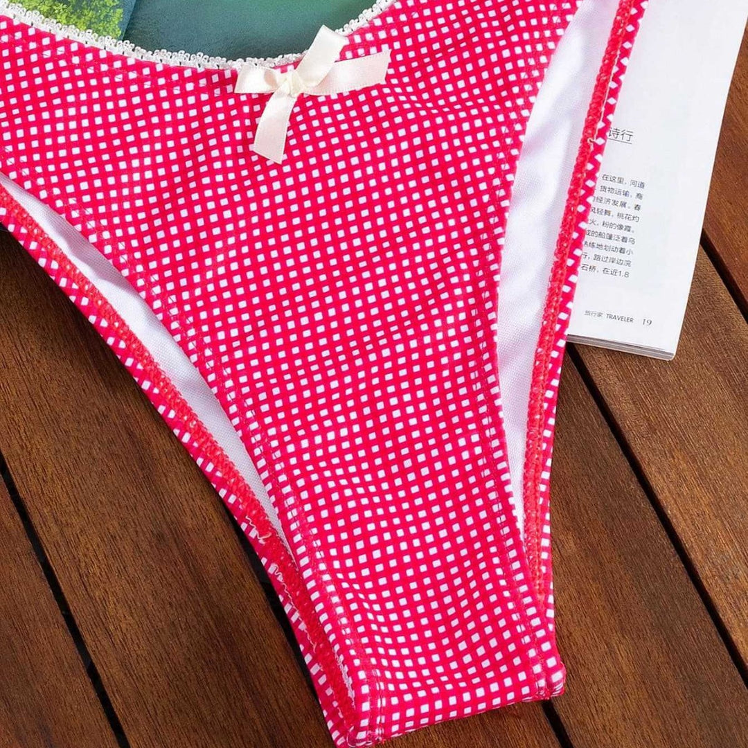 Damen Triangel-Bikini mit gehäkeltem Unterrock Drune