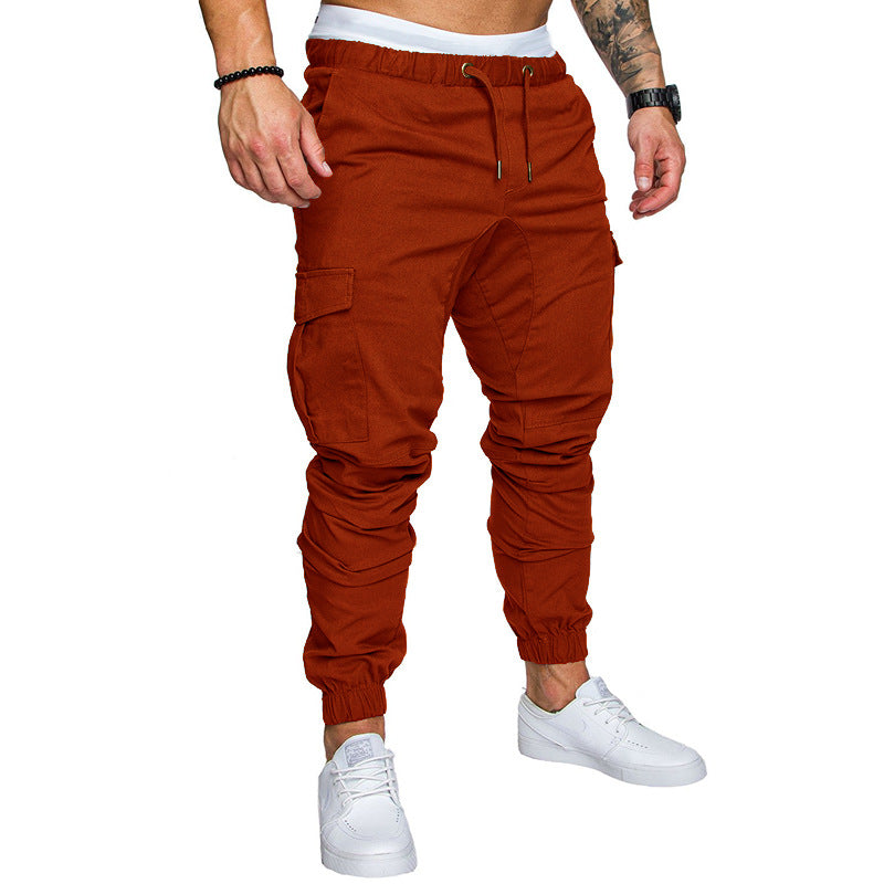 Herren nan Slim-Fit Cargo-Joggerhose mit elastischem Tunnelzug, verstärkten Nähten und Mehrfachtaschen Drune