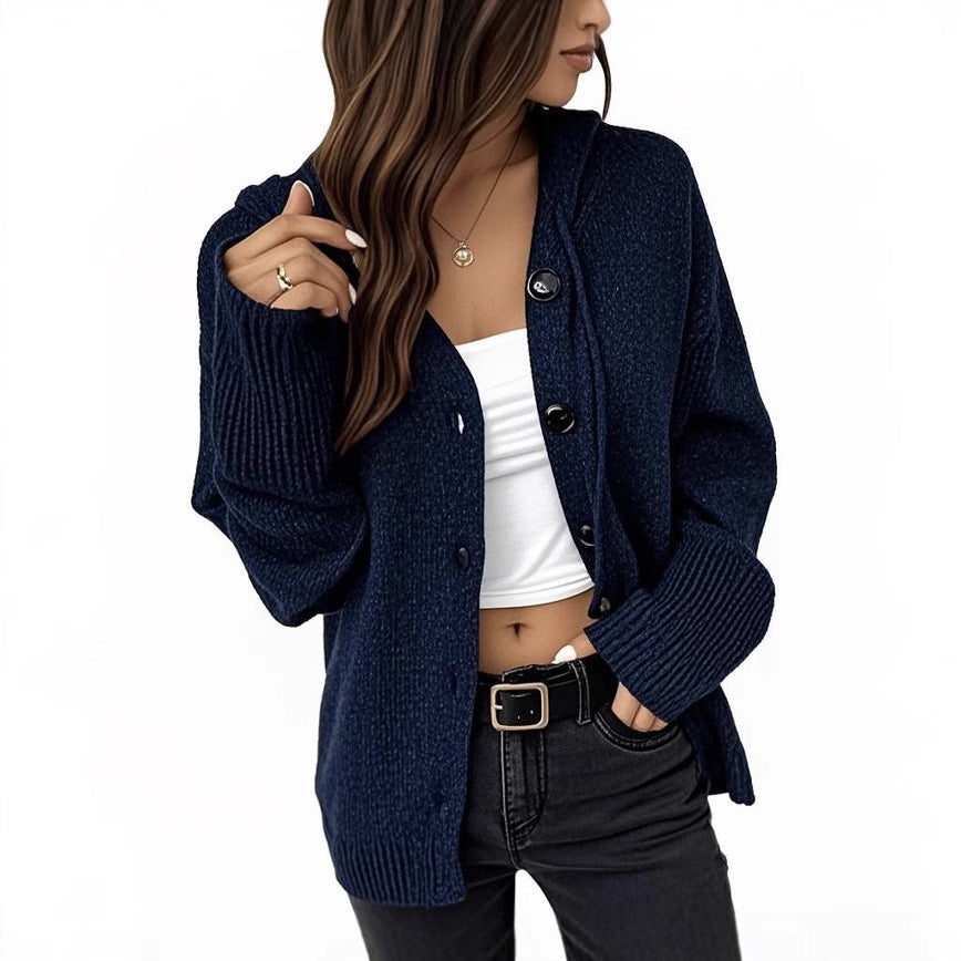Damen Strickjacke mit attraktiven Struktur-Details und Knopfverschluss Drune