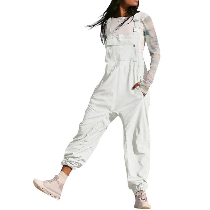 Damen Lässiger Jumpsuit mit praktischen Taschen und elastischem Saum Drune