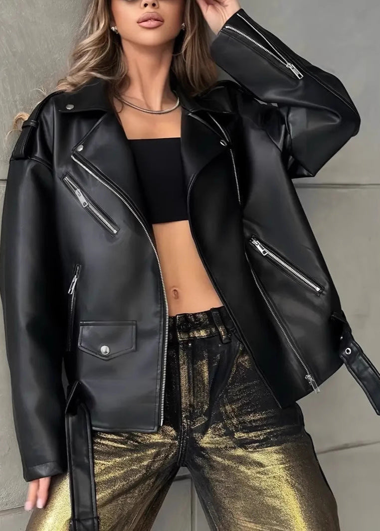 Drune | Kunstleder Bikerjacke