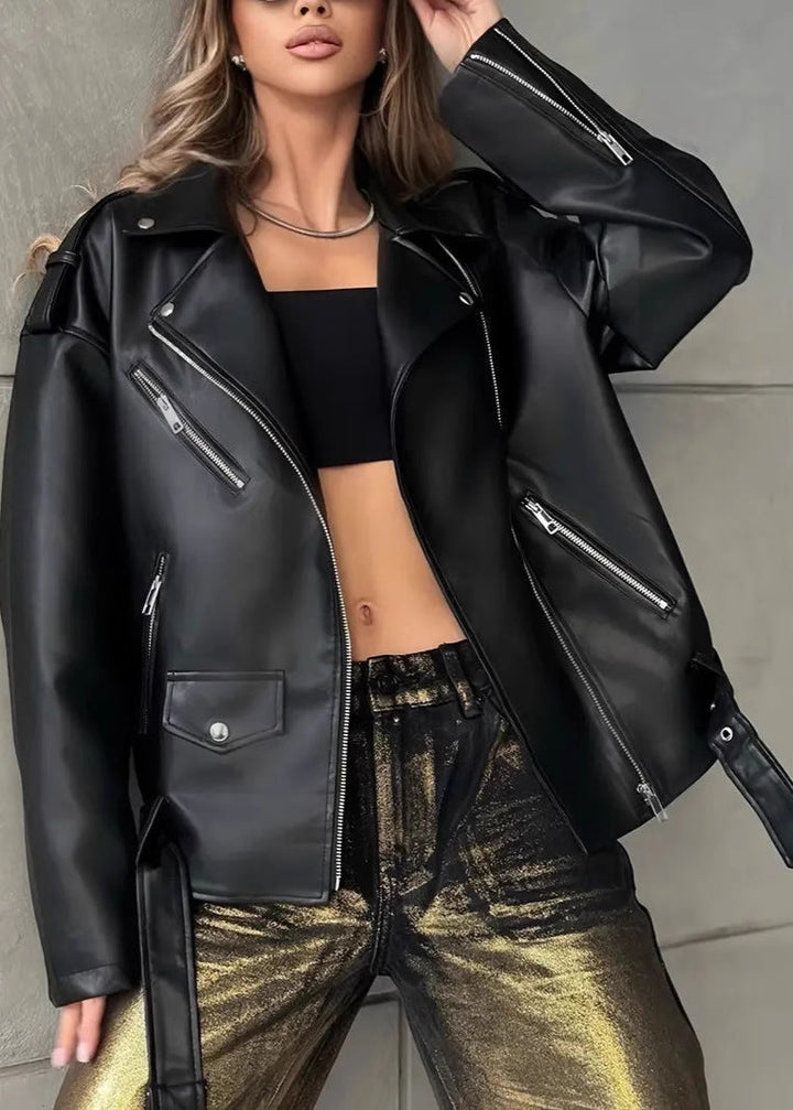Drune | Kunstleder Bikerjacke