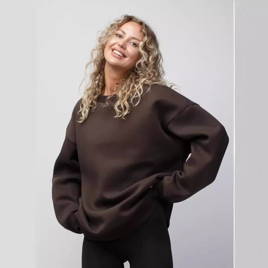 Damen lässiger Oversized Sweatpullover Drune