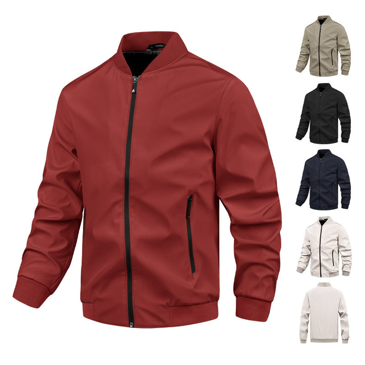 Herren moderne Bomberjacke mit elastischem Bündchen und praktischen Taschen Drune