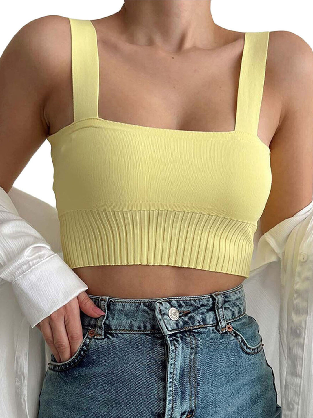 Damen Oversized Strickoberteil aus hochwertiger Baumwolle mit Tasche Drune