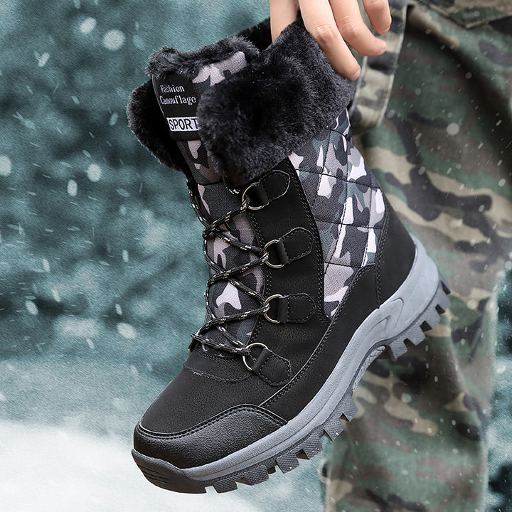 Damen isolierte Winterstiefel mit rutschfestem Profil und kuscheligem Innenfutter Drune