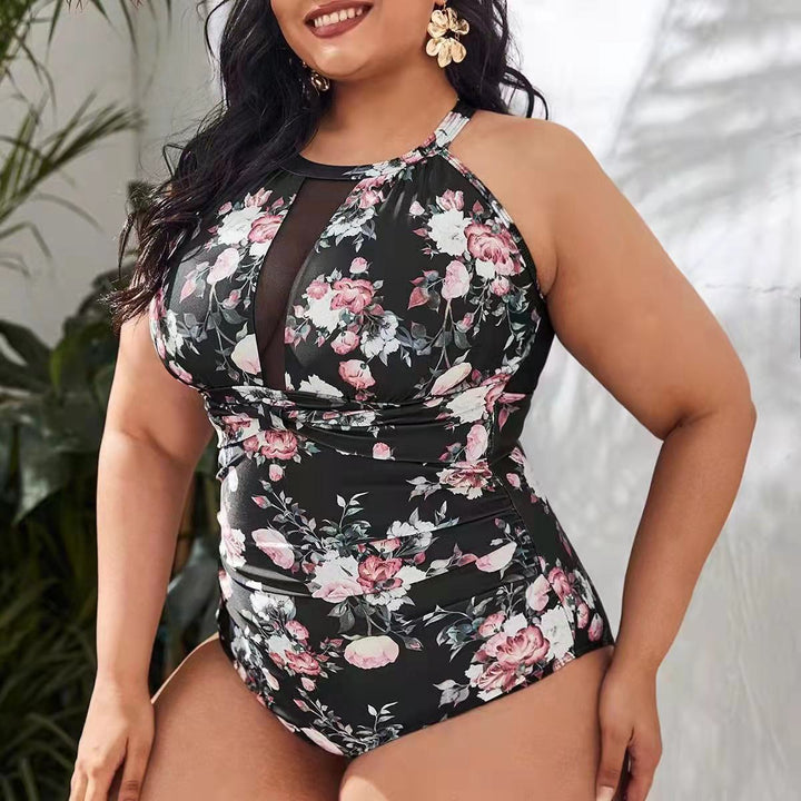 Damen Hochwertiger Badeanzug mit floralen Akzenten Drune