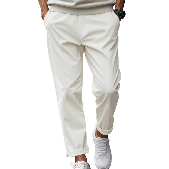 Herren elegante Chino-Hose mit bequemem Bund und modischem Schnitt Drune