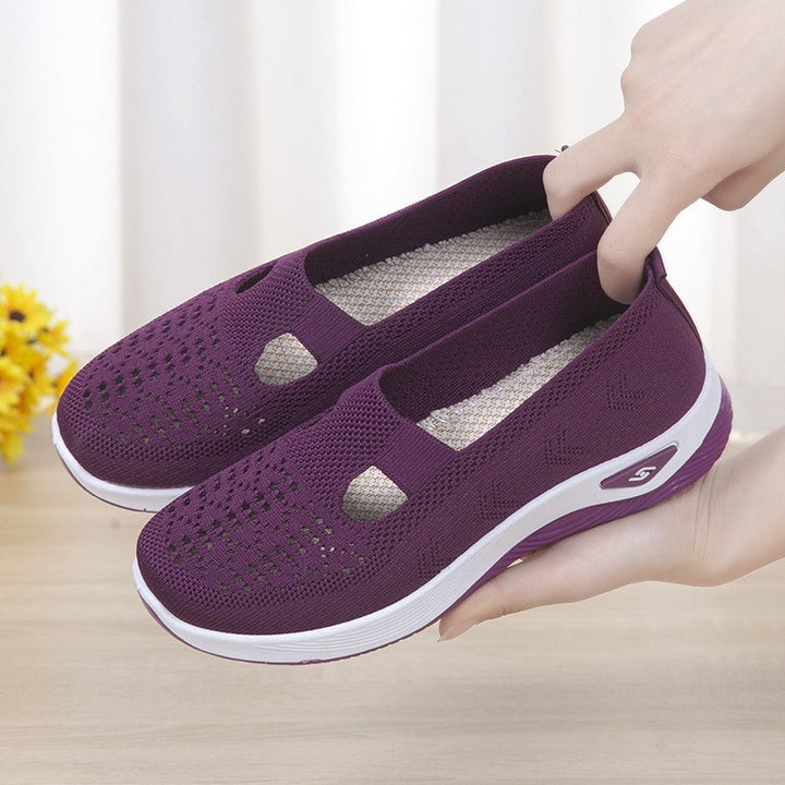 Damen nan leichte gestrickte Slipper mit orthopädischer Komfortsohle Drune