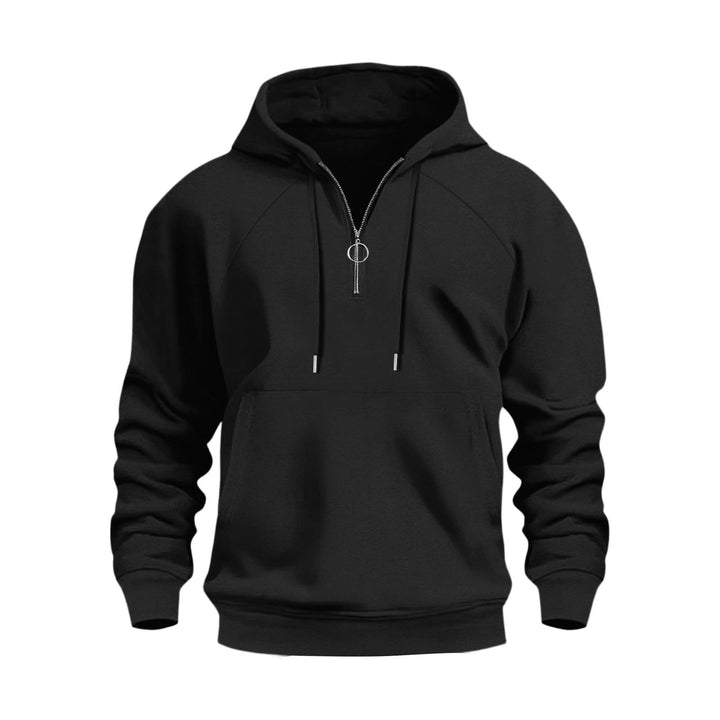 Herren funktionale Kapuzenpullover mit halbem Reißverschluss Drune