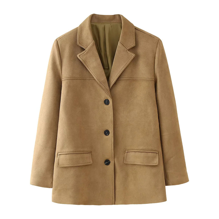 Damen elegante gesteppte Blazerjacke mit praktischen Taschen Drune