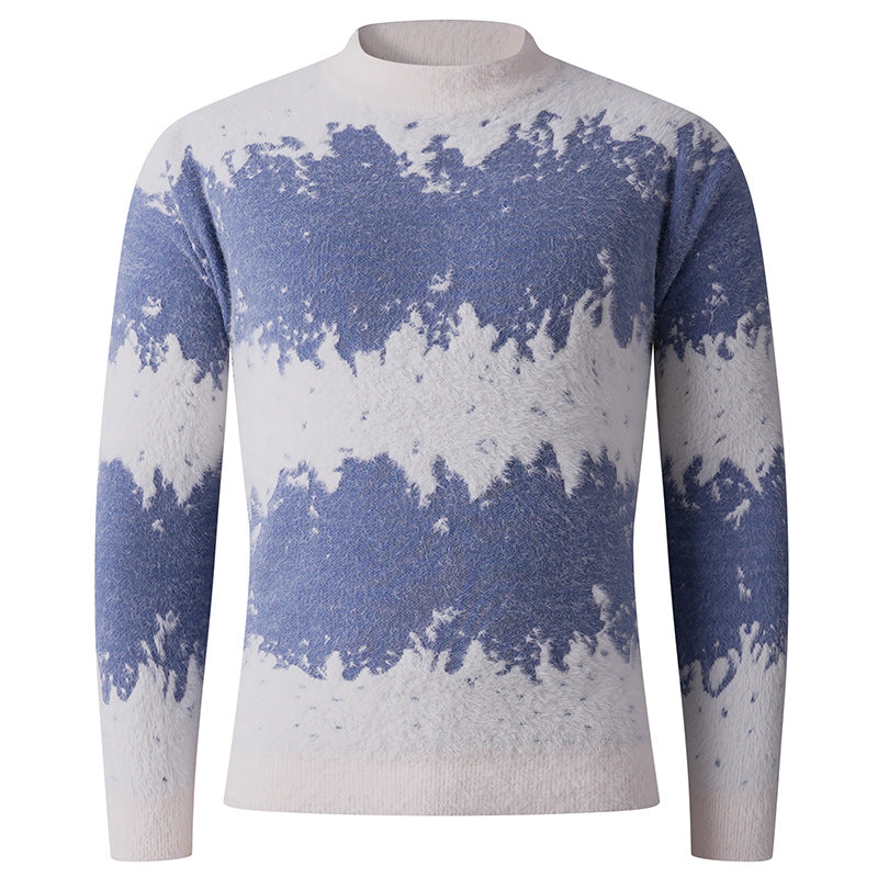 Herren trendiger Pullover mit strukturiertem Farbverlauf Drune