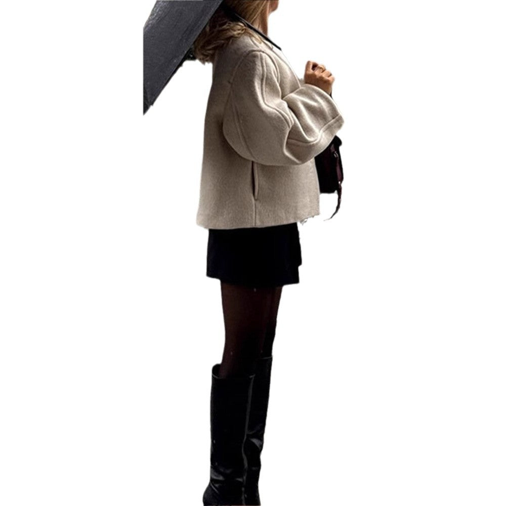 Damen elegante Oversize-Blazerjacke Drune