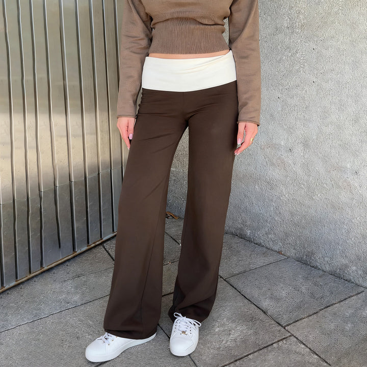 Damen Flared-Leggings mit floralem Druck und Hohem Bund Drune