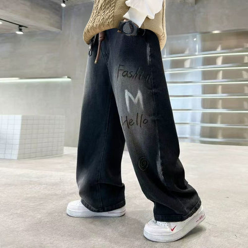 Damen weite, stylische Jeans Drune
