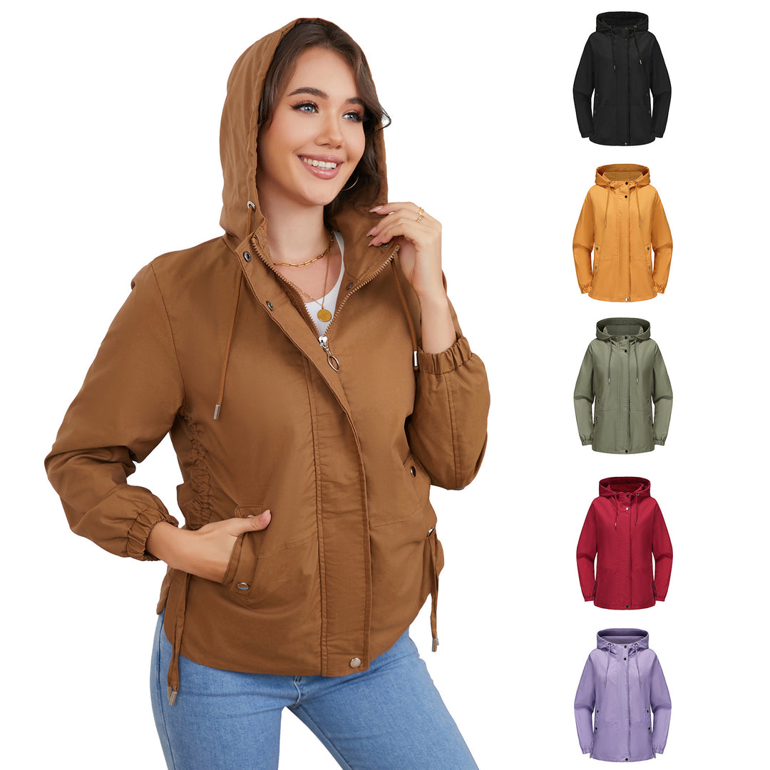 Damen leichte Windjacke mit verstellbarem Bund Drune
