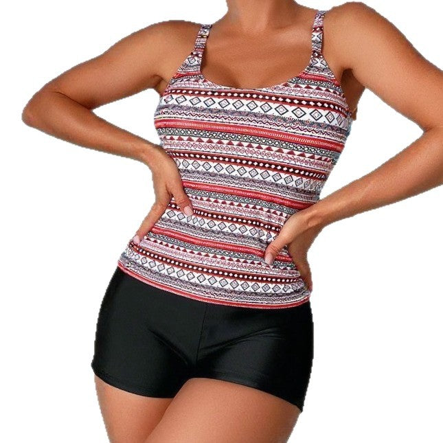 Damen Sportlicher Badeoberteil mit Shorts Drune