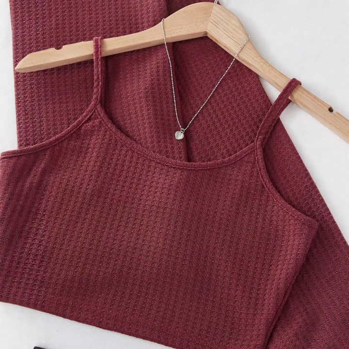 Damen lässiges Schlafanzug-Set mit kurzem Oberteil und Shorts Drune