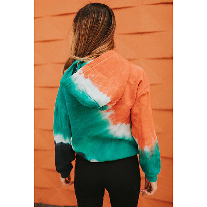 Damen Kapuzenpullover mit kunstvollem Farbverlauf und lässigem Schnitt Drune