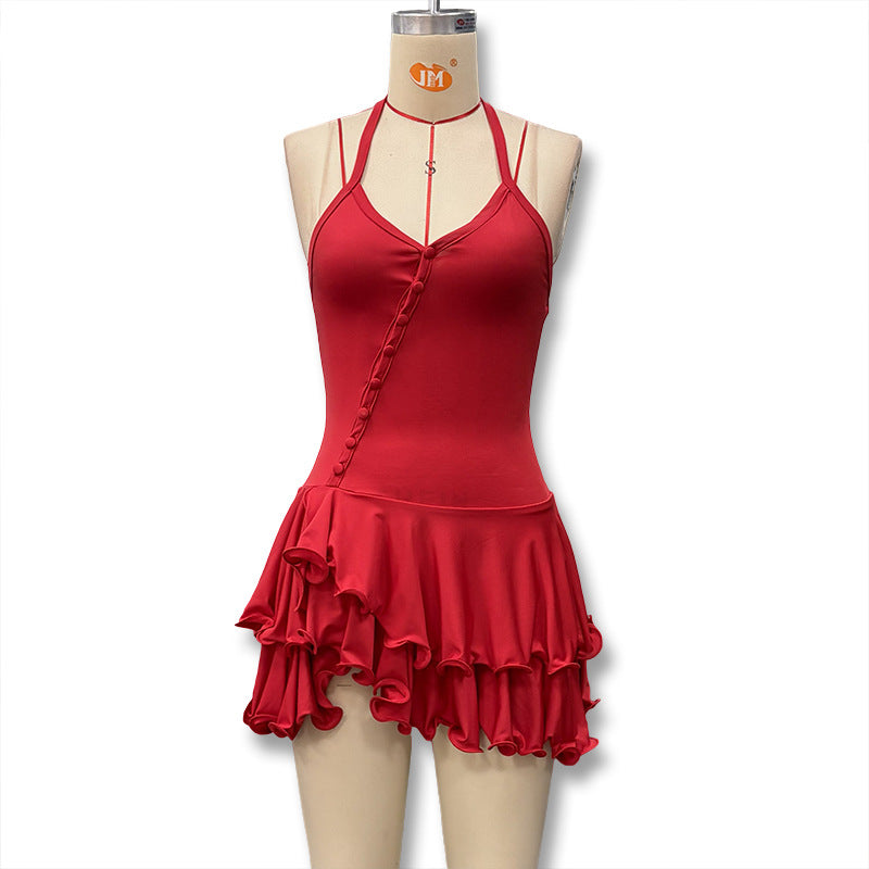 Damen Tänzeroutfit mit raffinierten Volant-Details und elegantem Schnitt Drune