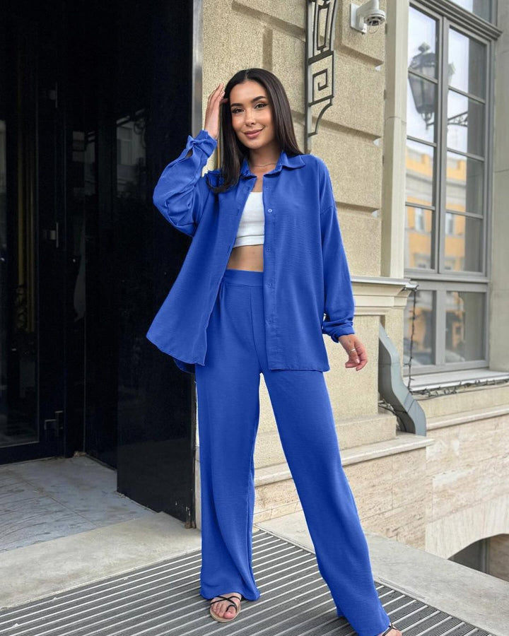 Damen lässiges Zweiteiliges Set aus atmungsaktivem Material Drune
