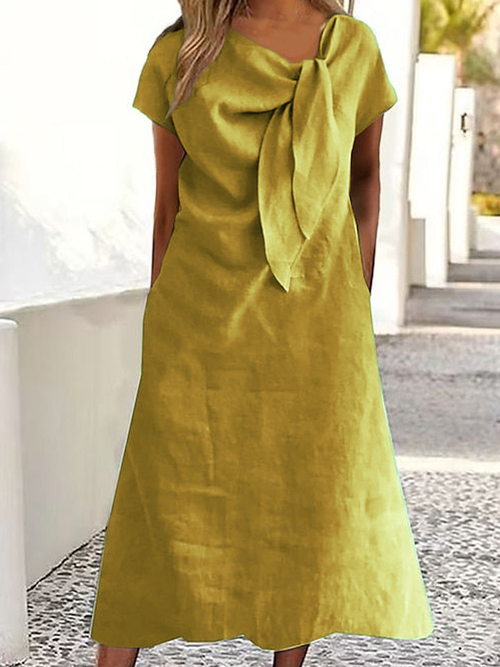 Damen Maxikleid mit schickem Schleifen-Design Drune