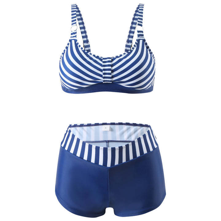 Damen nan sportliches Bikini-Set mit stützendem Bustier-Top und figurformenden Badeshorts Drune