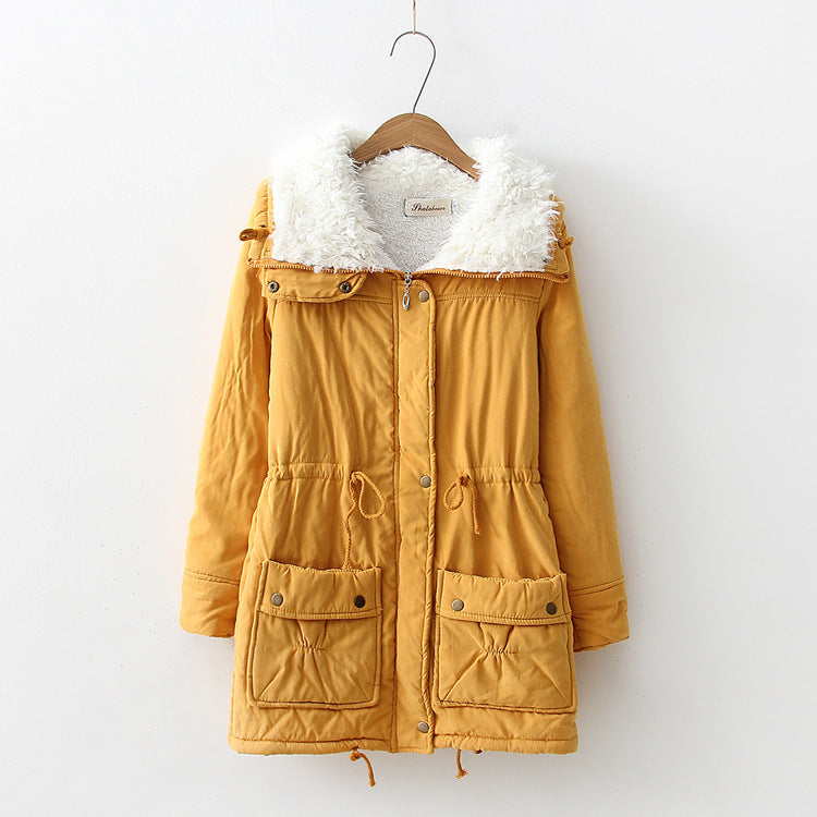 Damen Übergangsjacke mit abnehmbarem Kunstfellkragen und praktischen Taschen Drune
