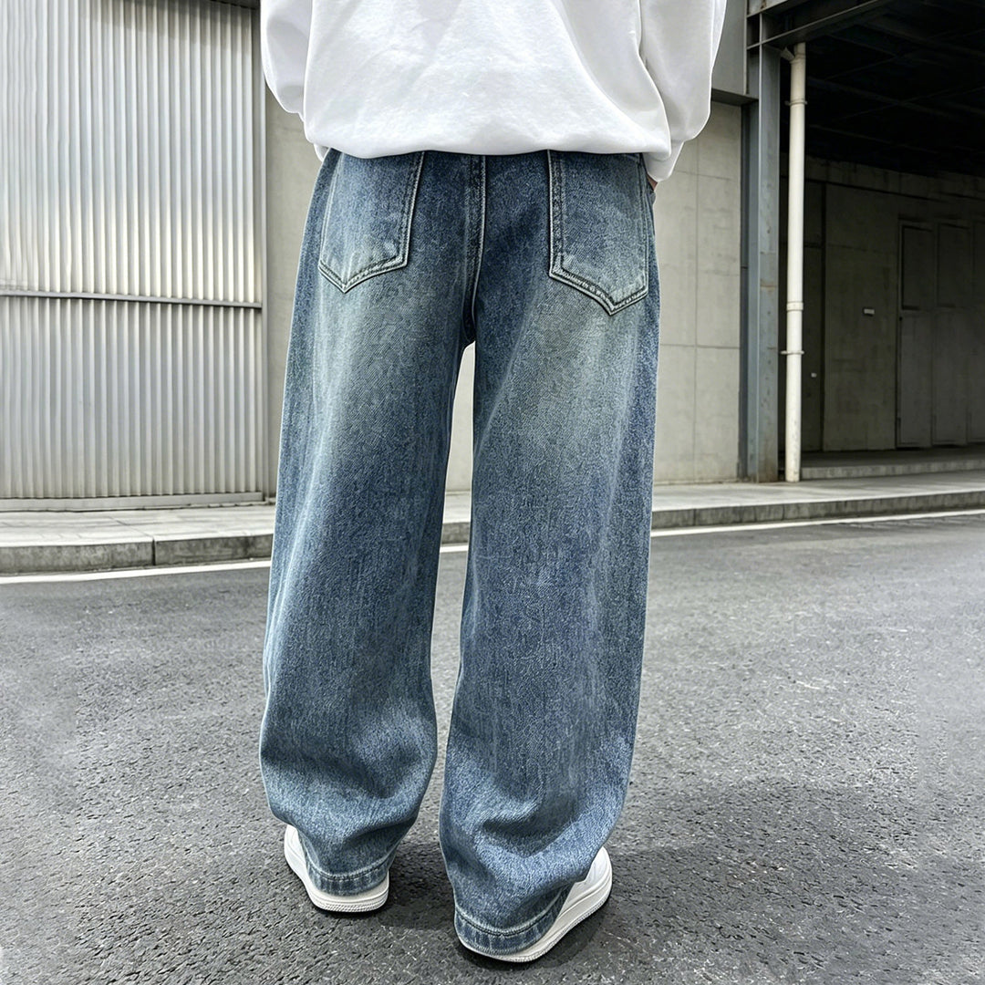 Damen weite Baggy-Jeans aus hochwertigem Denim Drune