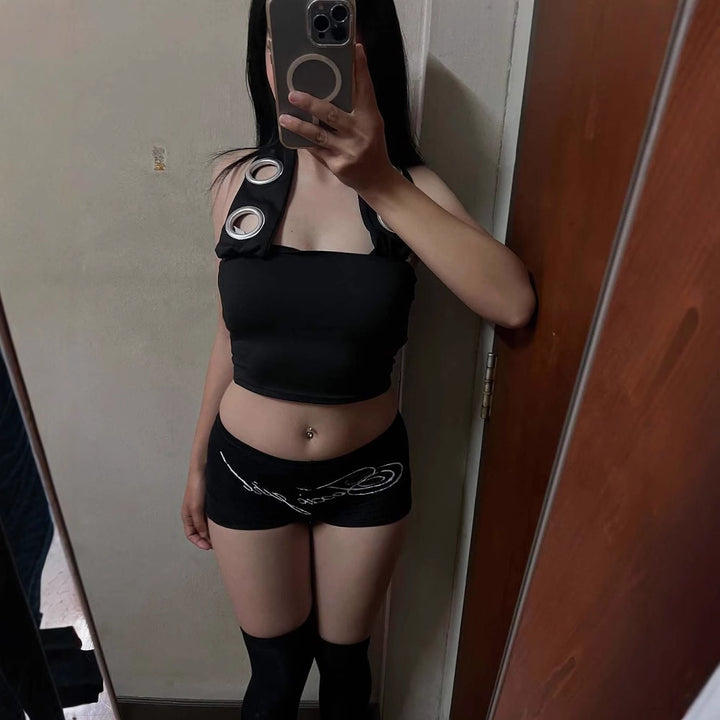 Damen Sportliches Top mit verstellbaren Riemen Drune