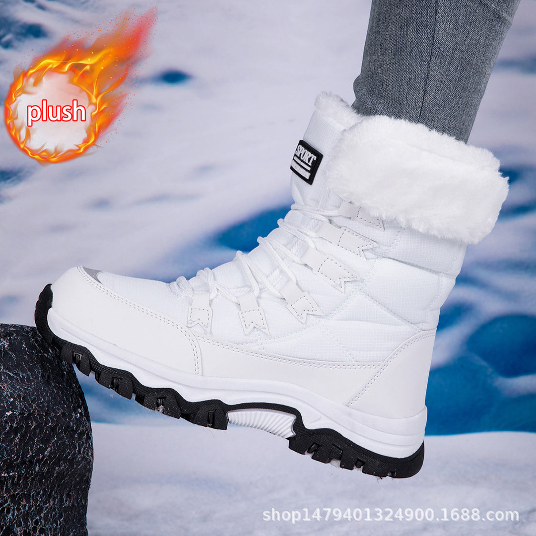 Damen warme Winterstiefel mit kuscheligem Futter und rutschfester Sohle Drune