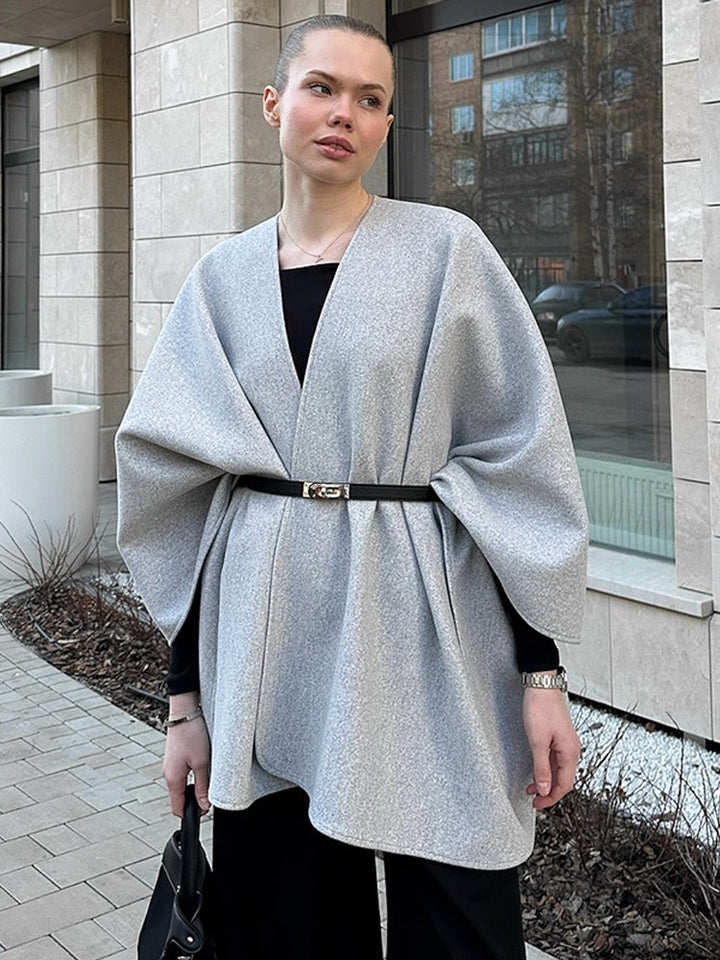Damen modische Capeshirt mit asymmetrischem Design Drune