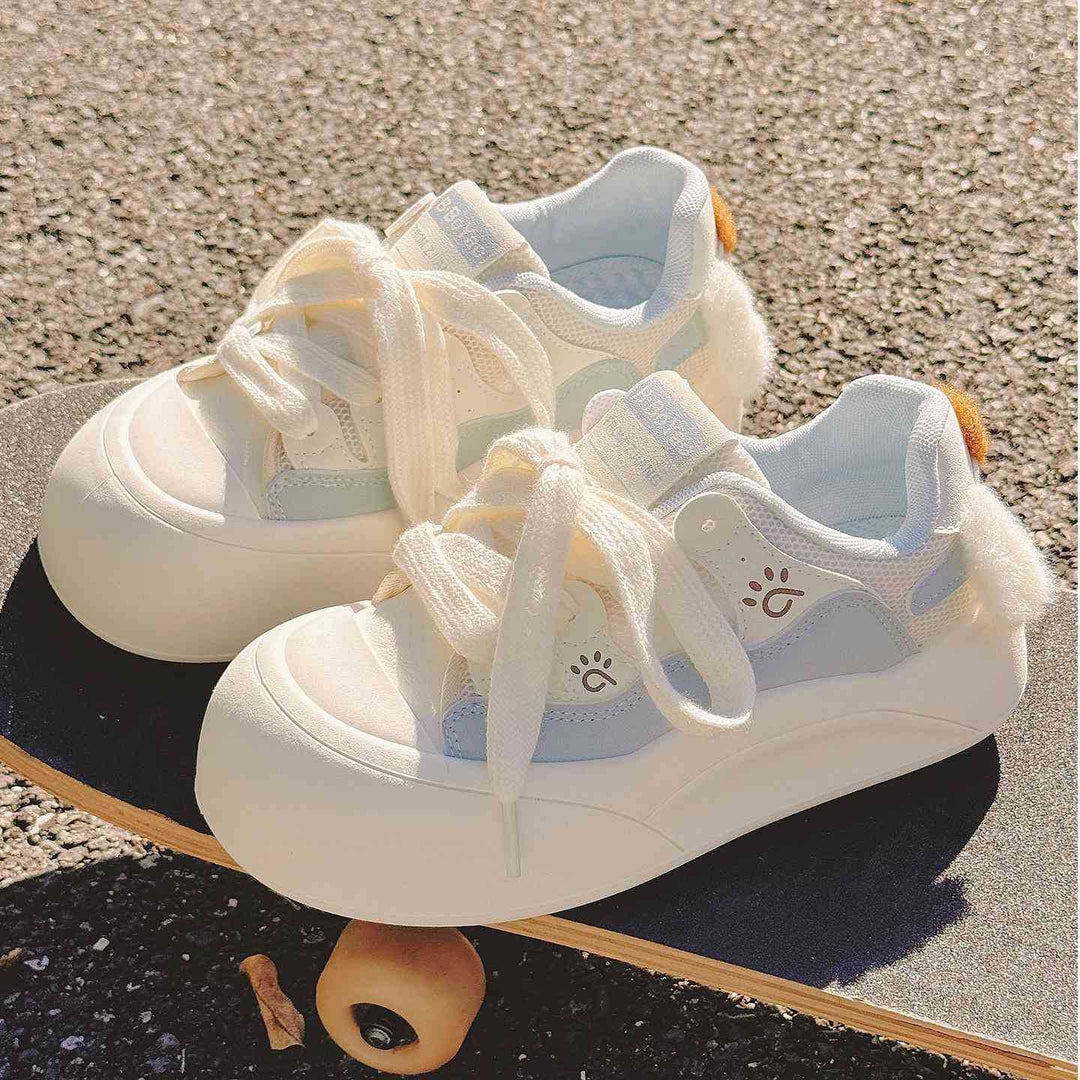 Damen Sneaker mit plüschiger Fütterung und flexiblen Schnürsenkeln Drune