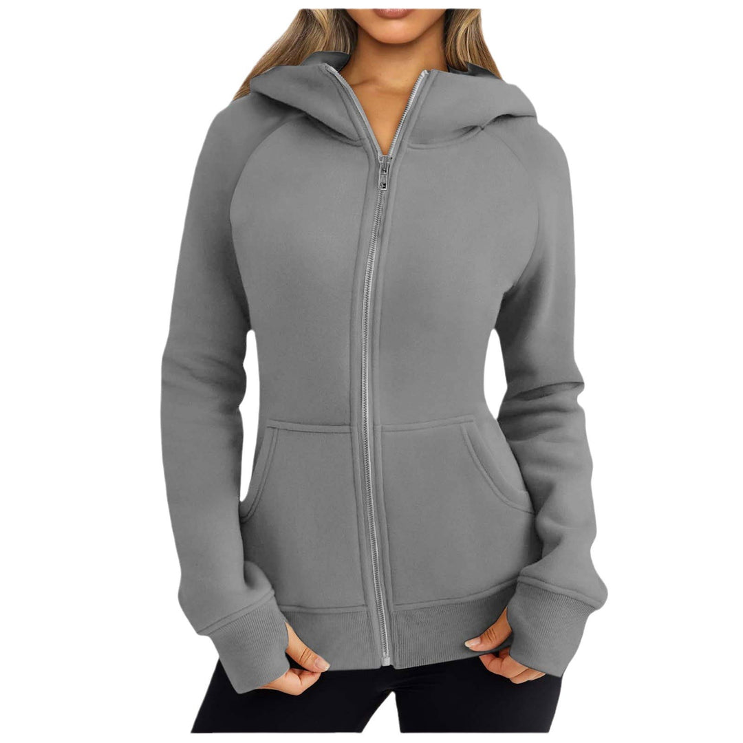 Damen gemütlicher und stilvoller Zip-Hoodie Drune