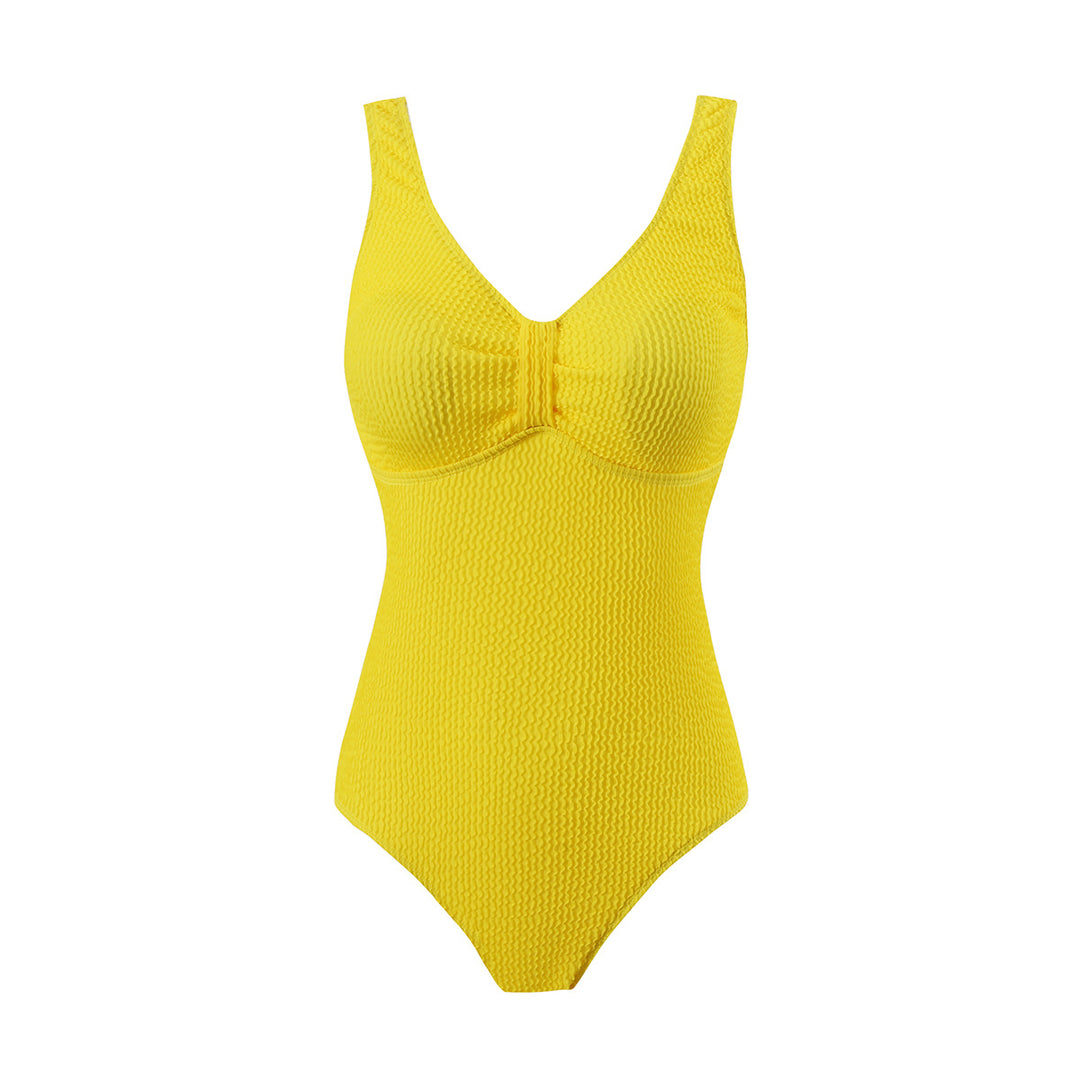 Damen Einteiler Badeanzug mit strukturierter Textur und elegantem Schnitt Drune