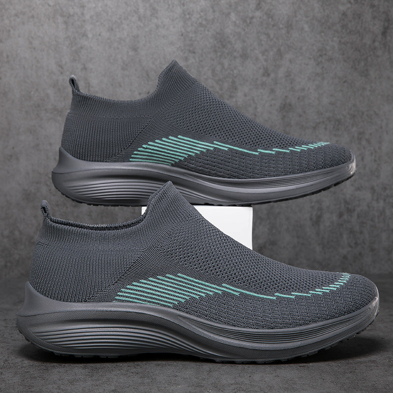 Herren nan sockenähnliche Strick-Sneaker mit nahtlosem Obermaterial und stoßdämpfender Sohle Drune