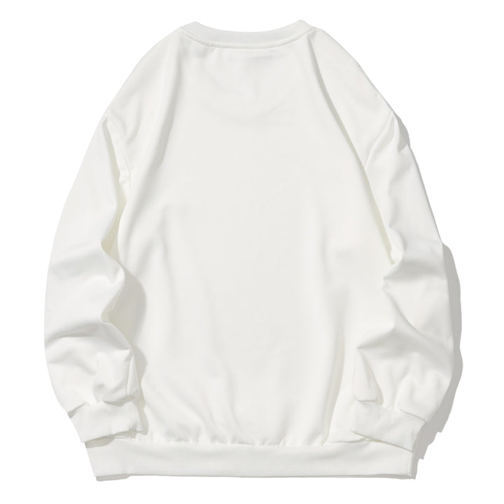 Damen nan lässiges Oversize-Sweatshirt mit gestickten Stern-Applikationen in Jeans-Optik und geripptem Saum Drune